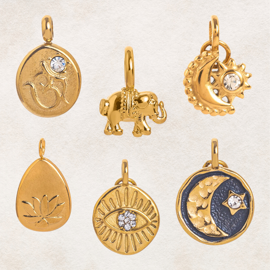 Stainless Steel Gold Plated Charms