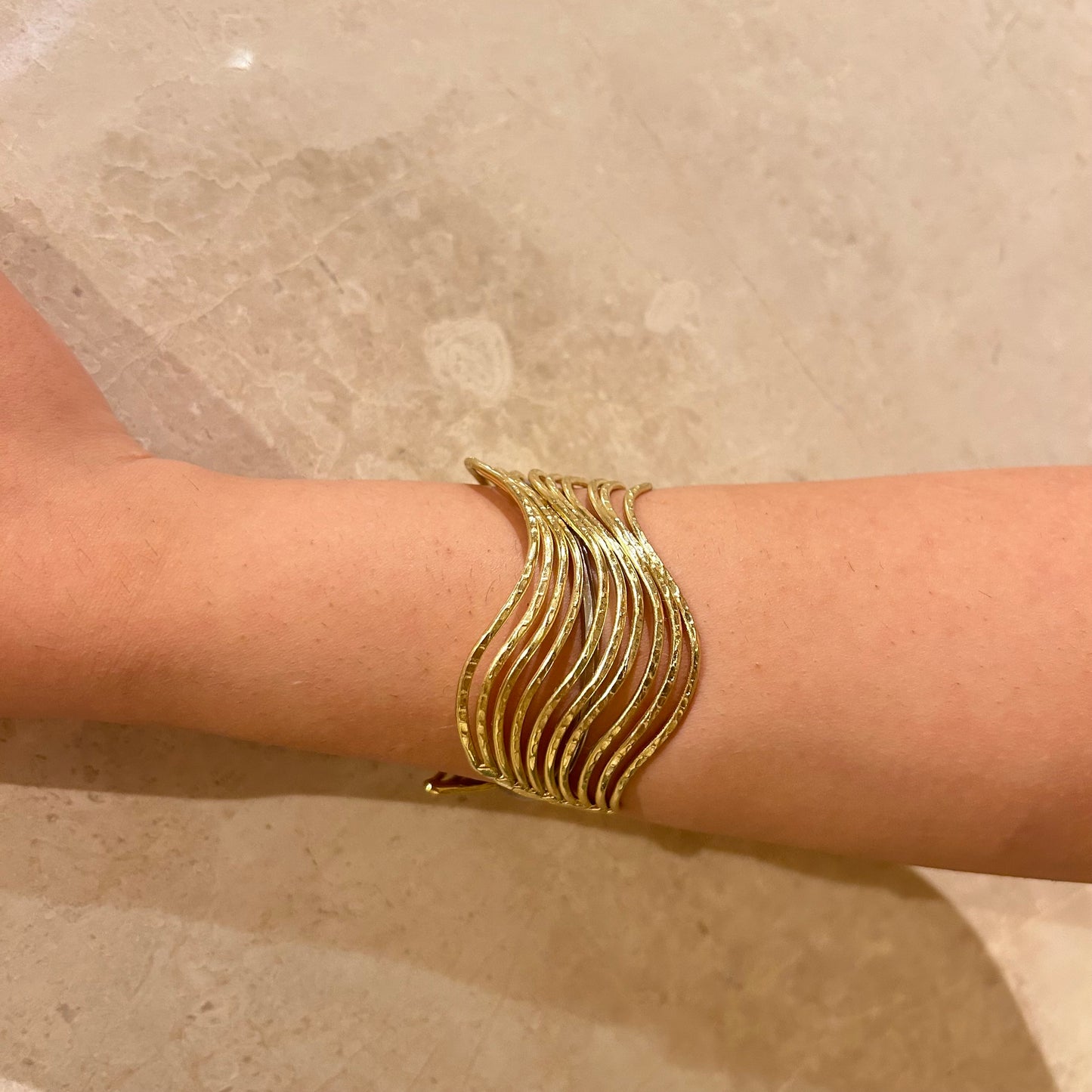 Layla Handmade Brass Cuff