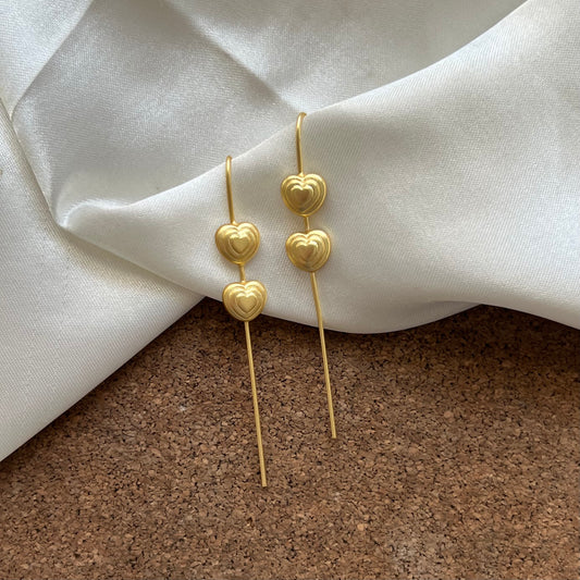 Heart Handmade Brass Ear Cuffs
