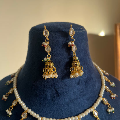 Chetna Pearl Jhumki Set