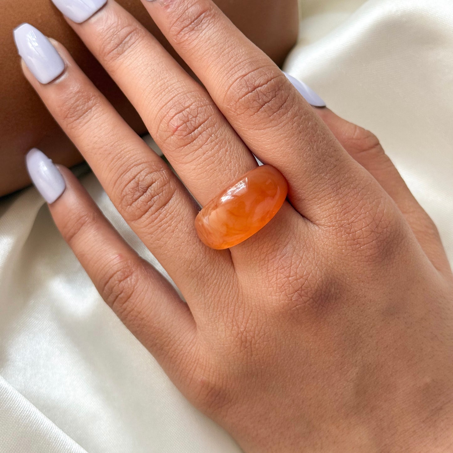 Y2K Resin Chunkey Marble Ring