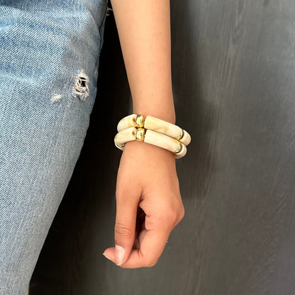 Cream Viral Retro Acrylic Bracelet Set PRE ORDER