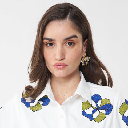 Queen Bee Metal Earrings