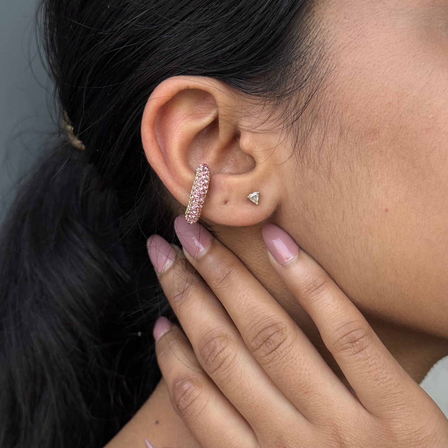 Midnight Rhinestone Ear Cuff