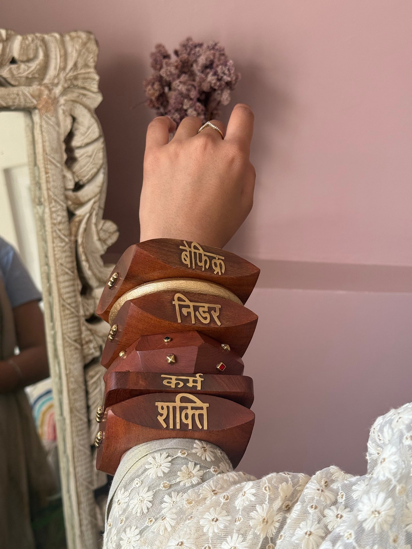 Power Wooden Bangle Stack