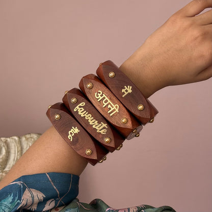 Apni Favourite Wooden Statement Kada ( SINGLE)