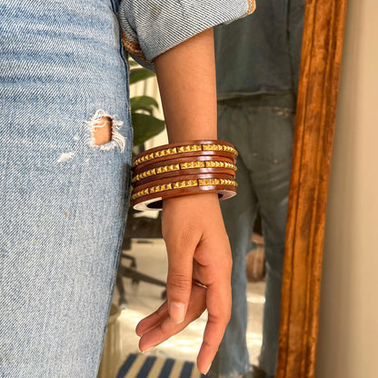 Wooden Handmade Bangle-Set of 2