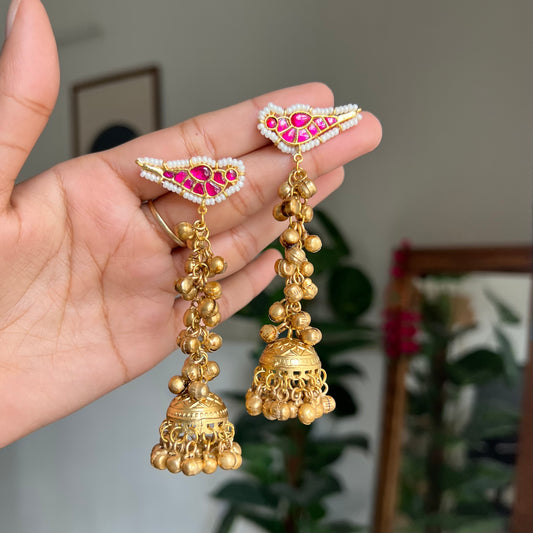 Mayura Ghungroo Jhumkas