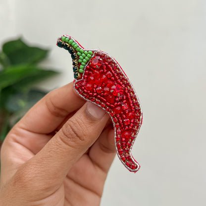 Chilly Handmade Beaded Brooch