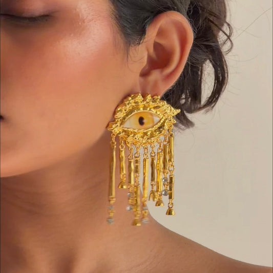 Eyes on You Gold Metal Earring