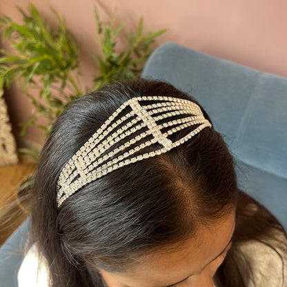 Shimmering Crystal Mesh Hairband
