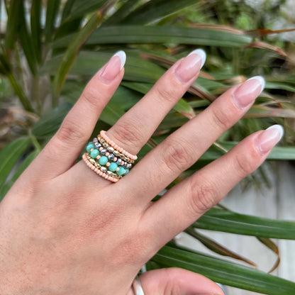 Multi Spiral Beaded Ring