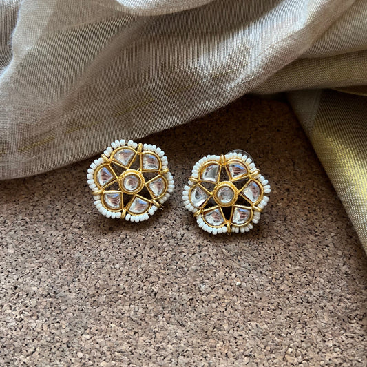 Floral Kundan Studs