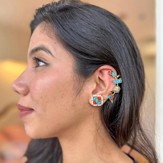 Meherbaan Kundan Ear Cuffs