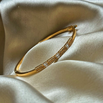 Stephanie Stainless Steel Gold Bracelet