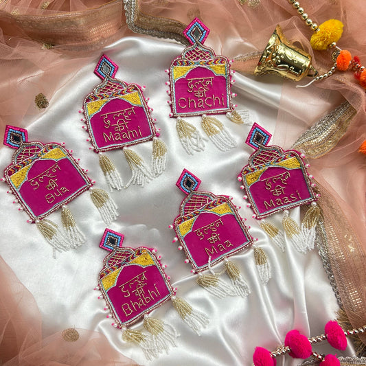 Dulhan ki Side Brooches - pink