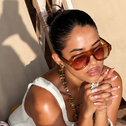 Amber Flat Top Sunglasses