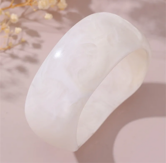 White Resin Bangle