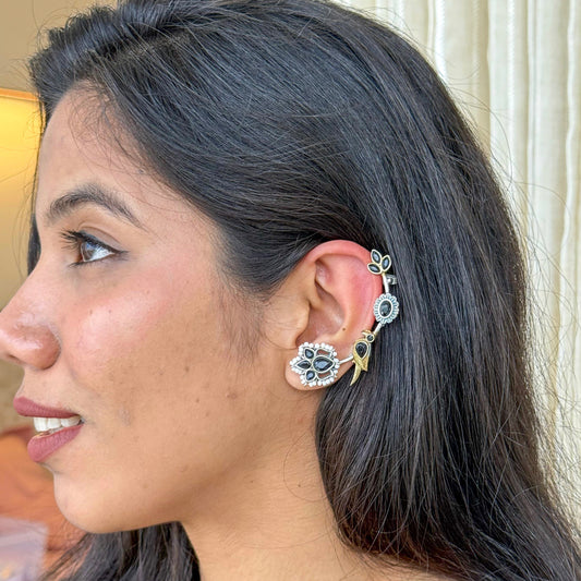 Noorani Silver Ear Cuffs