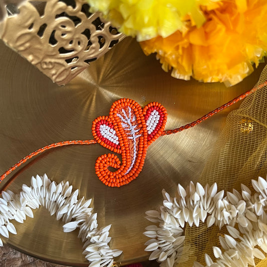 Ganpati Handmade Beaded Rakhi