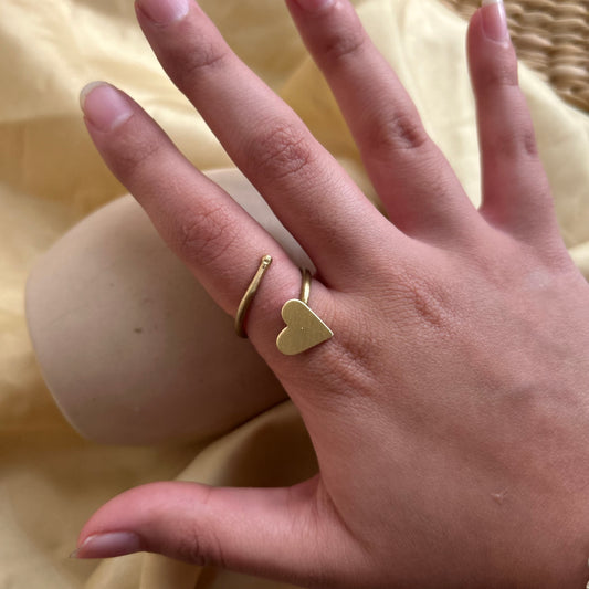 Love Loop Gold Brass Ring