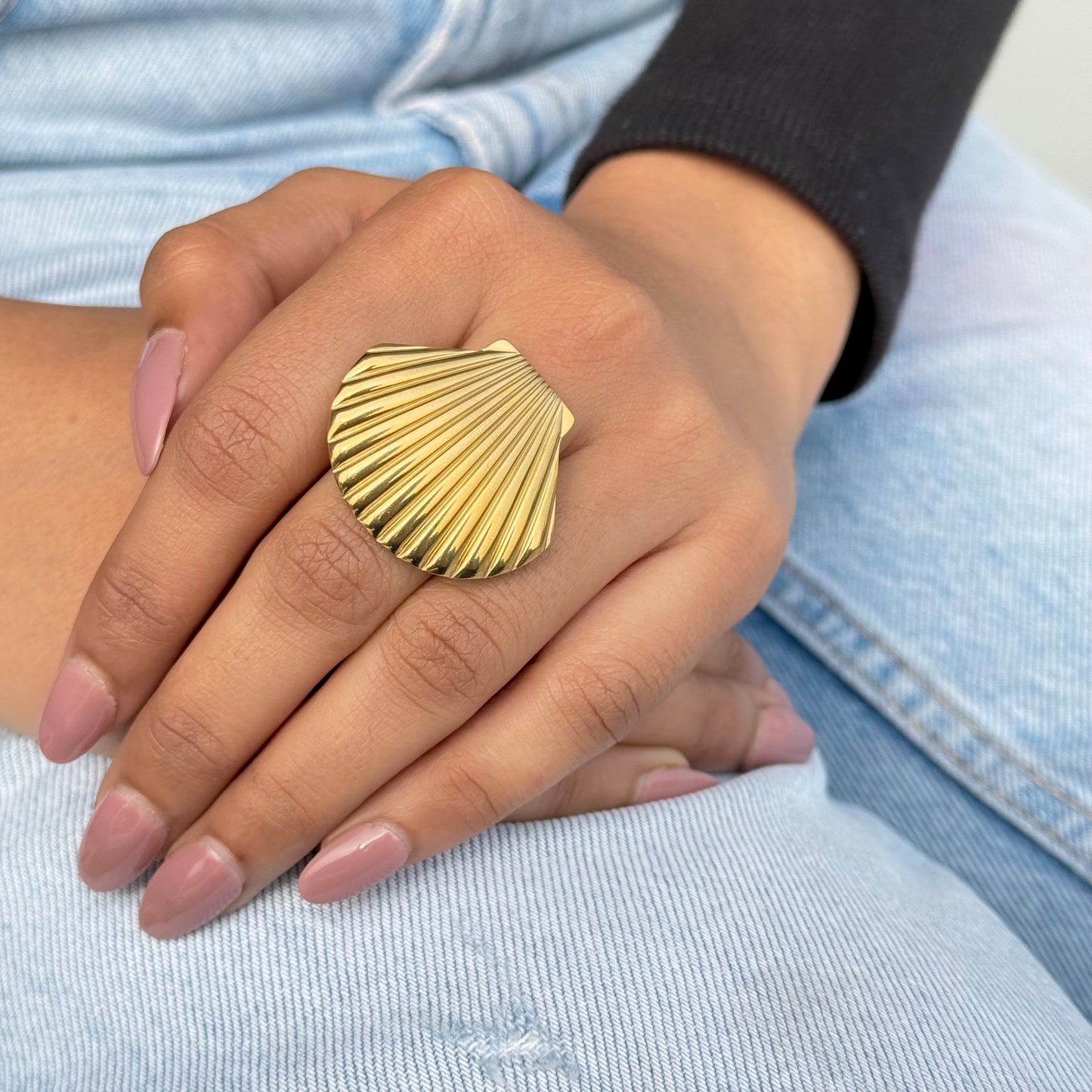 Sea Shell Gold Ring