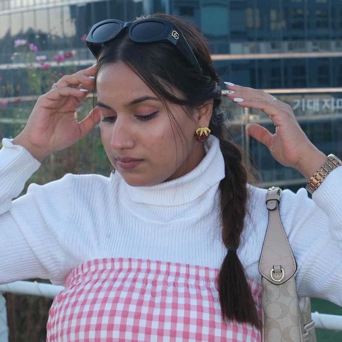 Strawberry Metal Studs