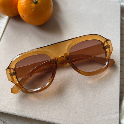 Amber Flat Top Sunglasses