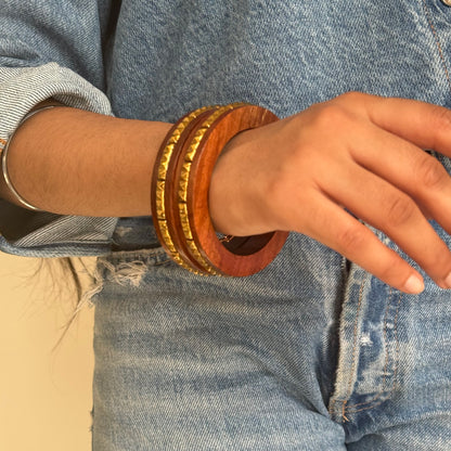 Wooden Handmade Bangle-Set of 2