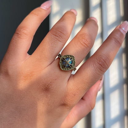 Azure Adjustable Rings