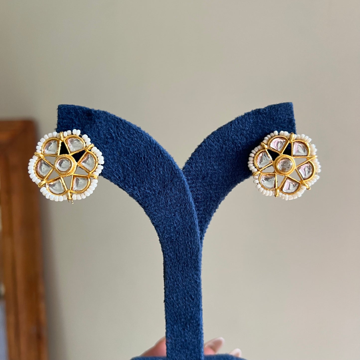 Floral Kundan Studs