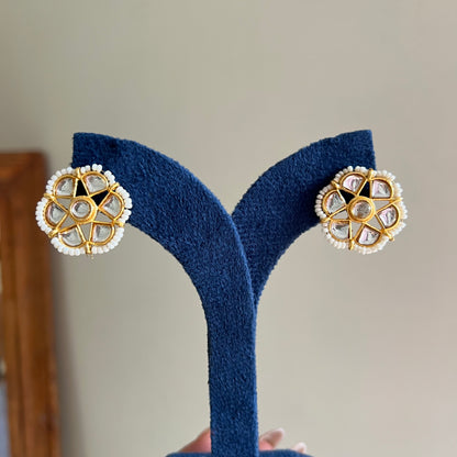 Floral Kundan Studs