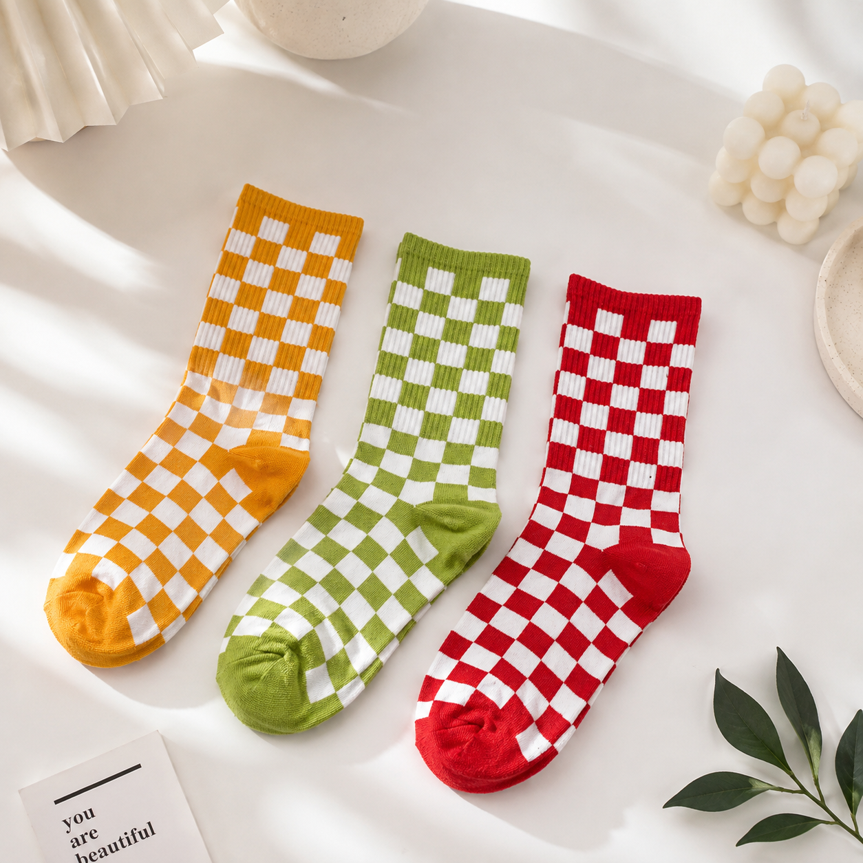 Checker Crew Socks