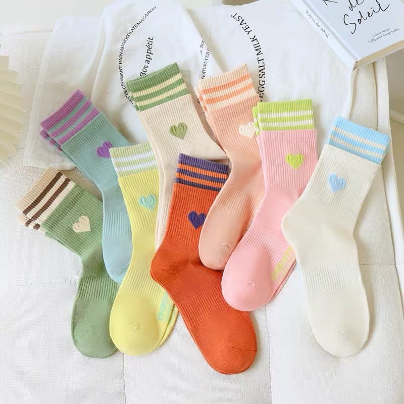 Candy Hearts Crew Socks