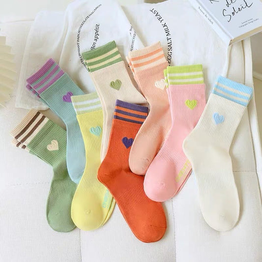 Candy Hearts Crew Socks
