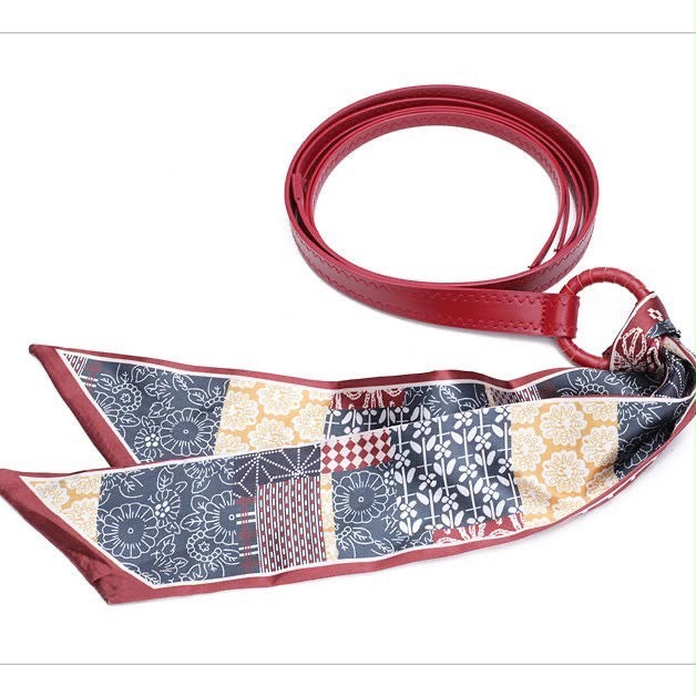 Patchwork Scarf Waist Belt