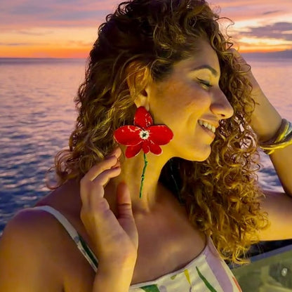 Scarlet Bloom Earrings