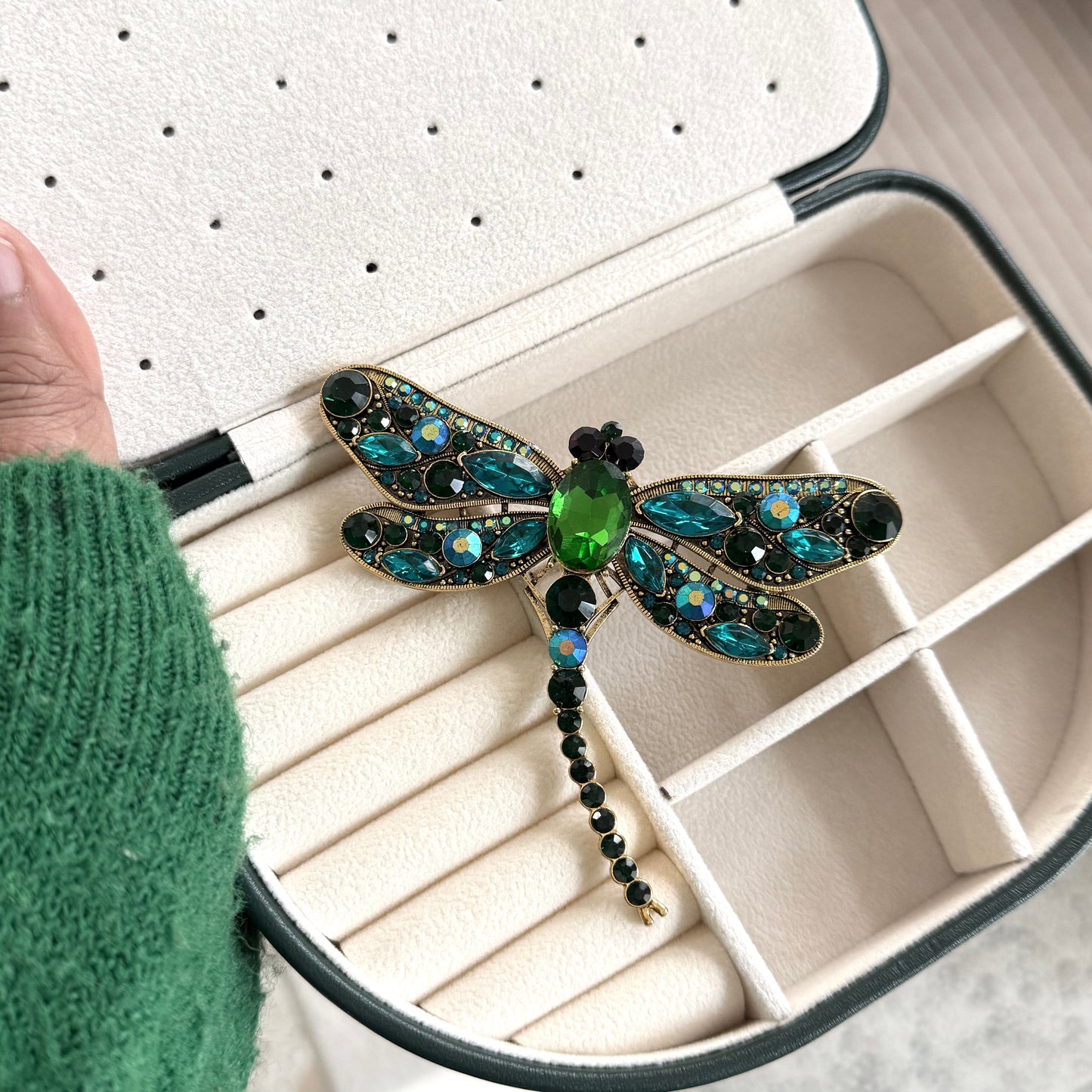 Studded Dragonfly Brooch