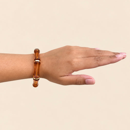 Brown Thin Viral Retro Acrylic Bracelet (Single) (Copy)