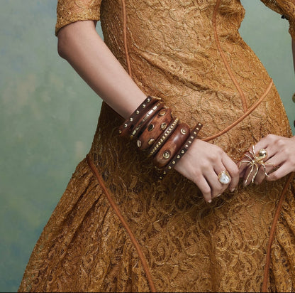 Wooden Handmade Bangle Combo of 6