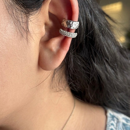 Golden/ Silver Duo Ear Cuff