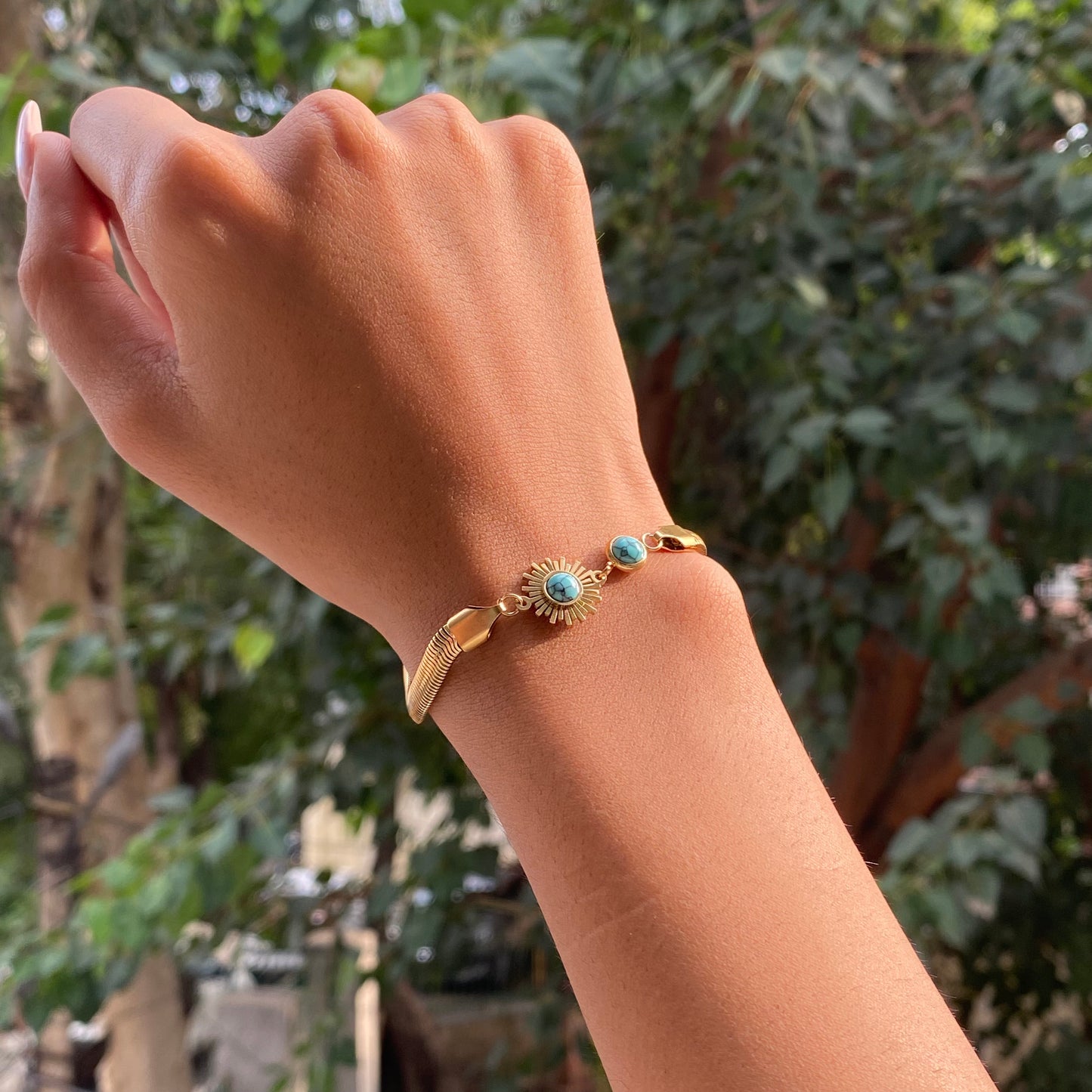 Blue Stellar Gold Bracelet