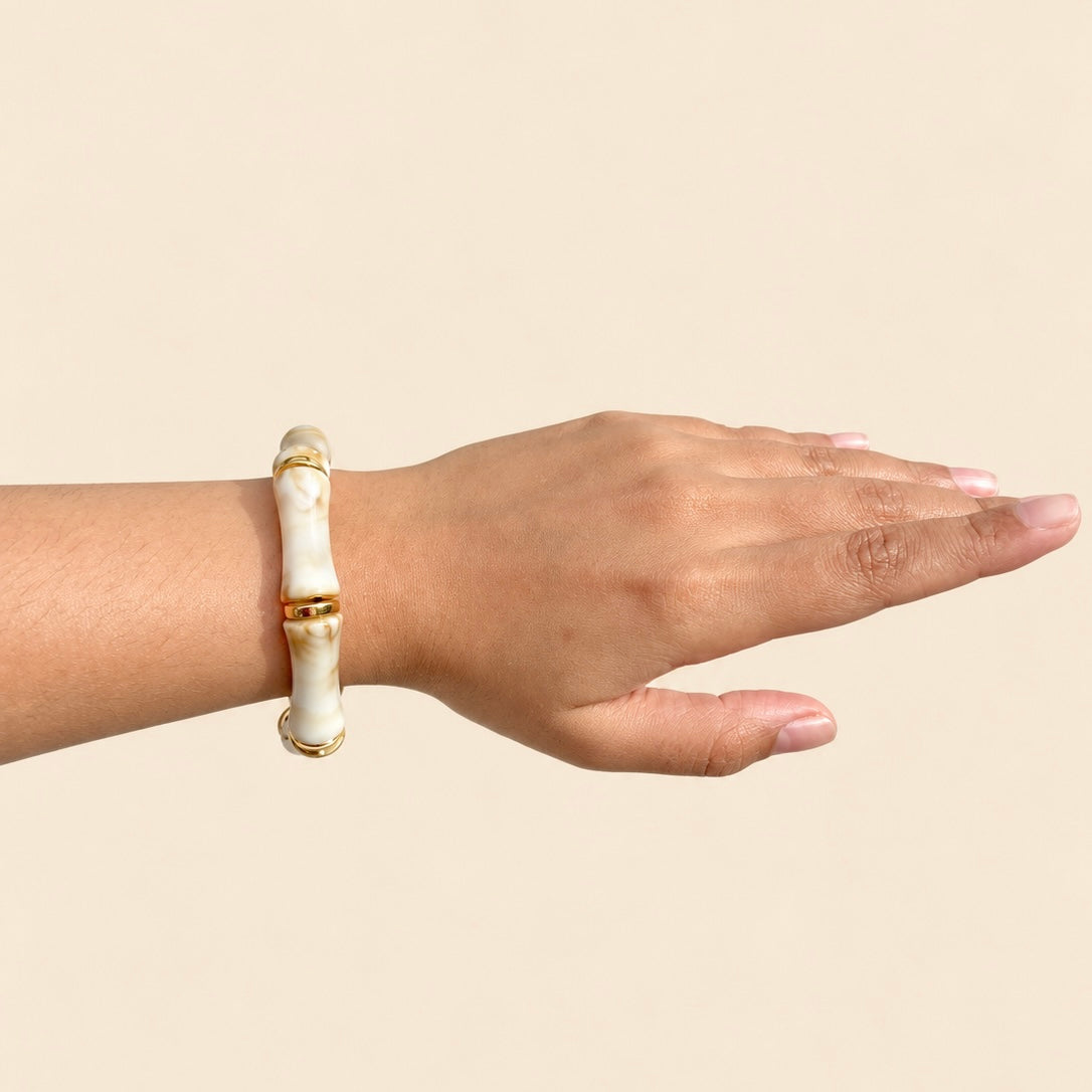 Cream Thin Viral Retro Acrylic Bracelet (Single) (Copy 2)
