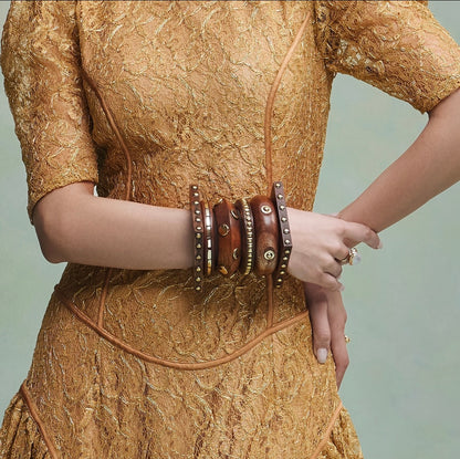 Wooden Handmade Bangle Combo of 6