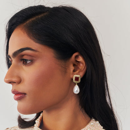 Radiant Rose Drop Earrings