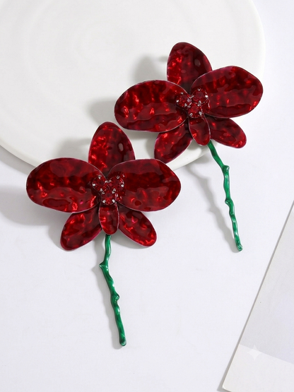 Scarlet Bloom Earrings