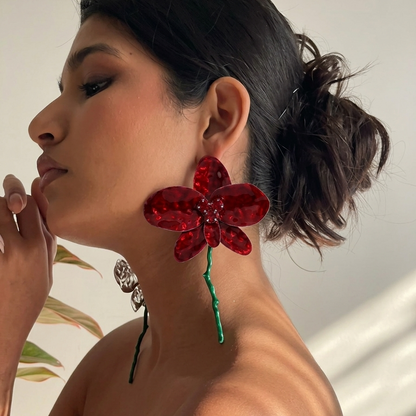 Scarlet Bloom Earrings