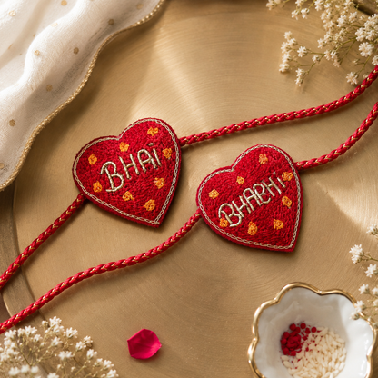 Dil Bhai Bhabhi Handmade Rakhi Combo
