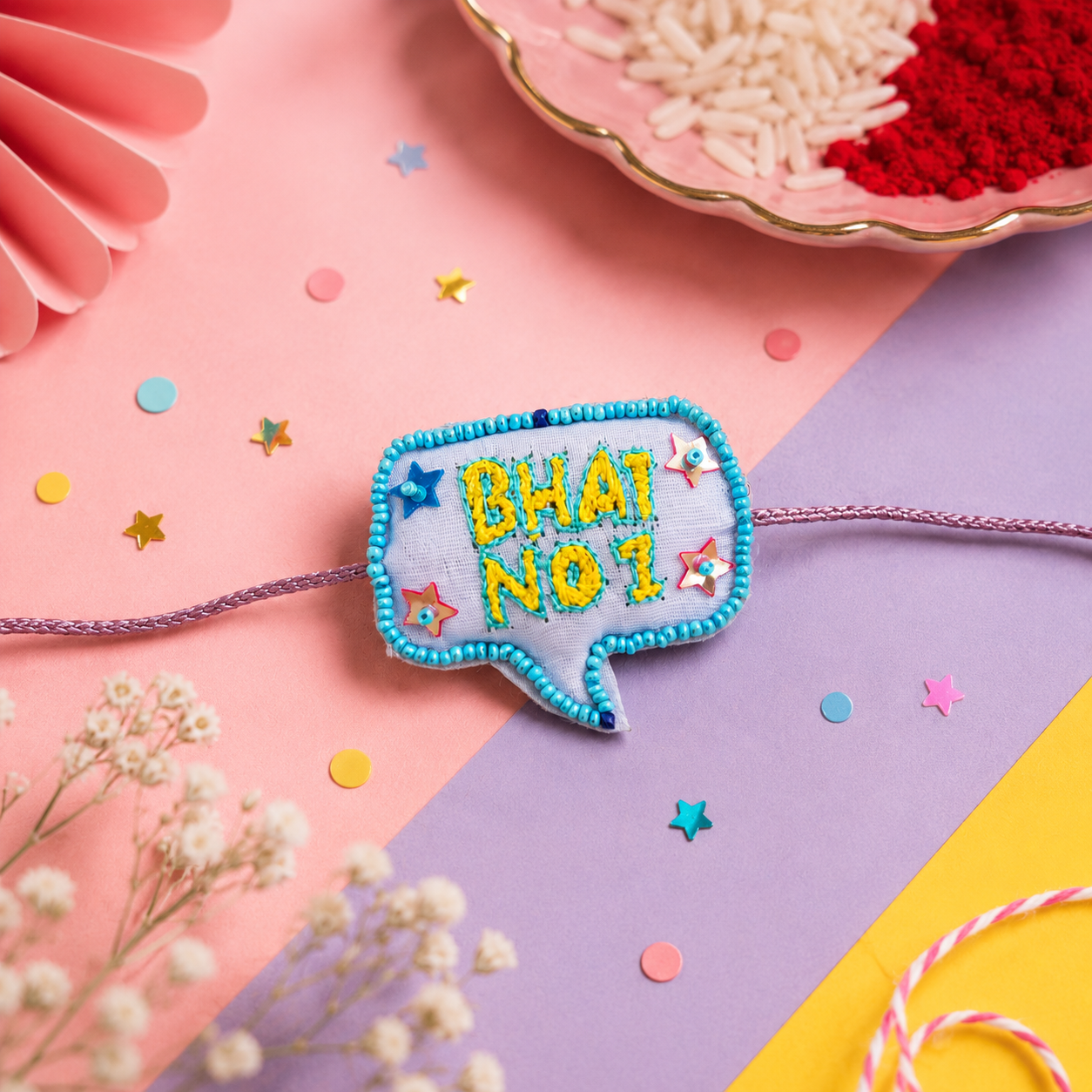 Bhai No. 1 Handcrafted Rakhi