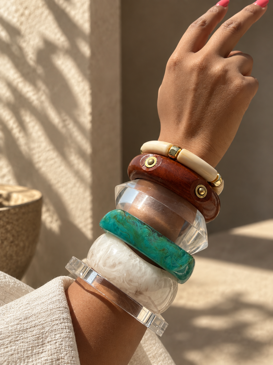 Krystle Resin & Wooden Stack